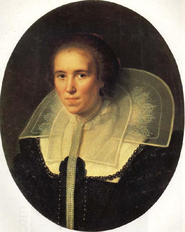 MOREELSE, Paulus Portrait of a Young Woman with a String of Pearls oil painting picture